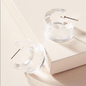 Rachel Comey Clear Raven Huggins Earrings